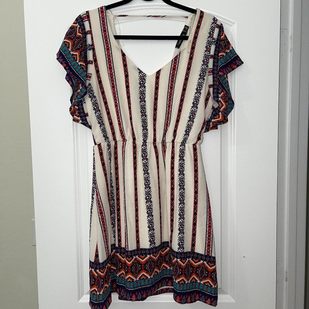 Crystal Sky Boho Style Mini Dress